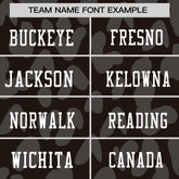 Custom Brown Crimson Raglan Sleeves Personalized Camo Authentic Football Jersey